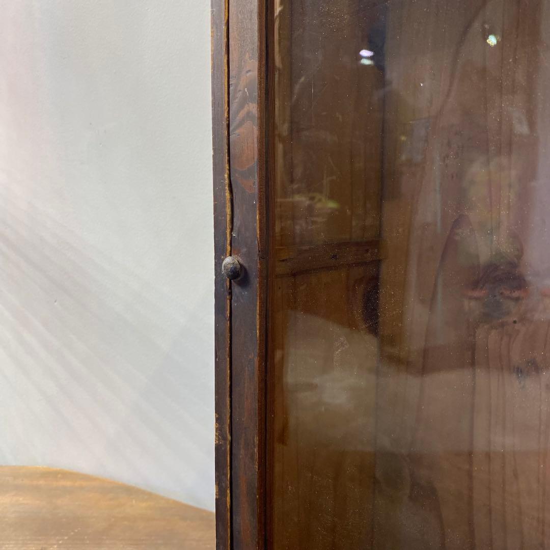 明治29年 ガラス扉の木製ケース アンティーク 明治29年 ガラス扉の木製