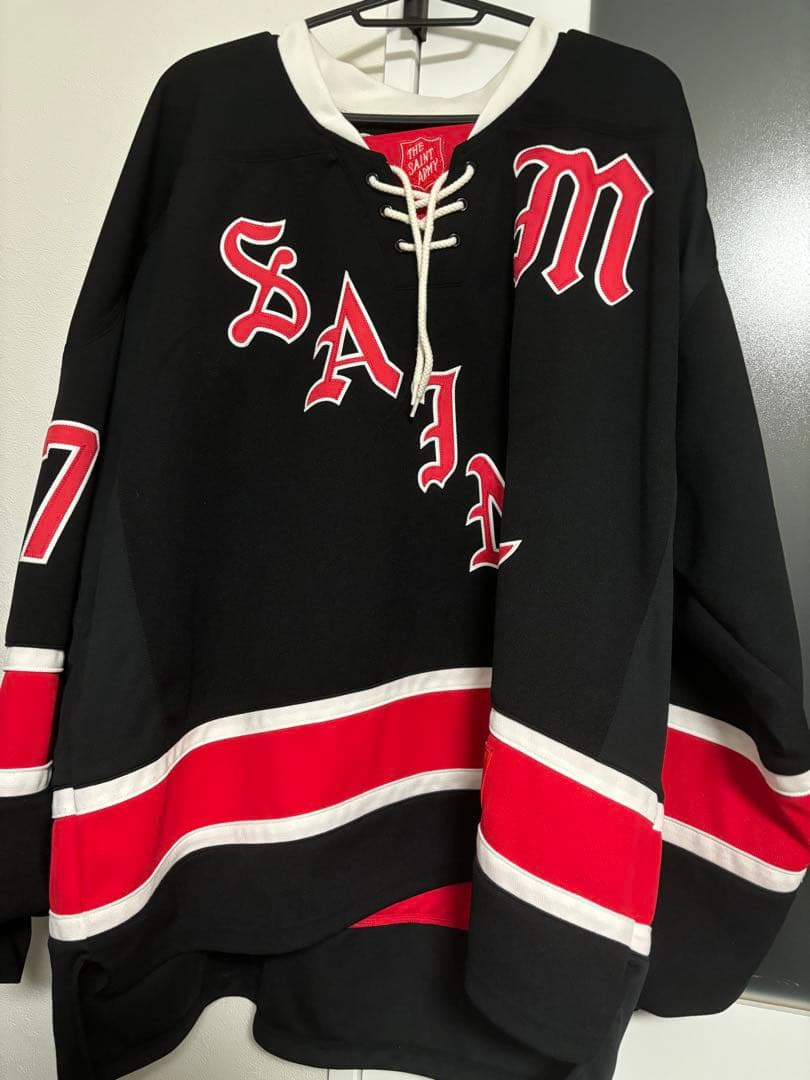 SAINT MICHAEL セントマイケル ゲームシャツ 23ss 赤 黒 - メルカリ