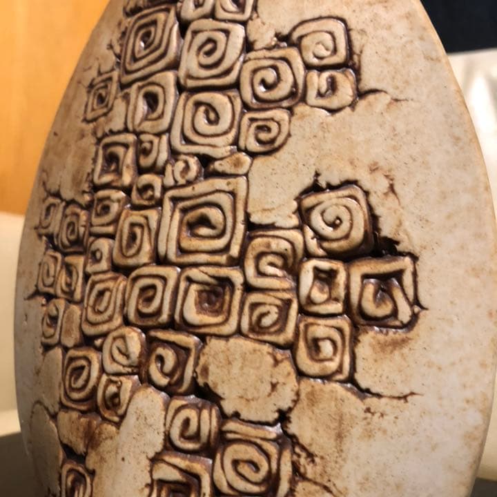 マレーシア作家 TENMOKU POTTERY 天目 フラワーベース 花器