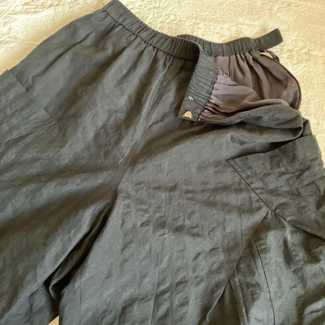 kazuringo様！ 慈雨 ポケットアクセント 凸凹生地のコクーンパンツ