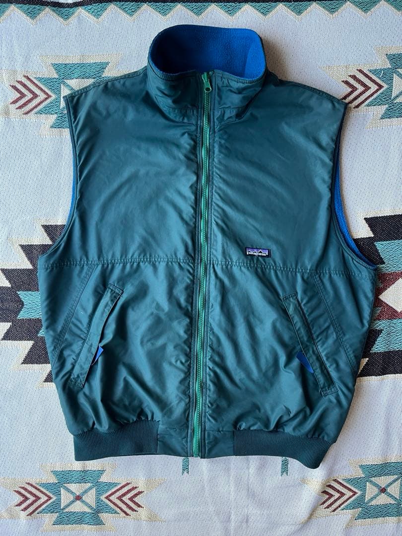 S*!様 usa製 patagonia シェルドシンチラベスト オリーブグリーン 90s USA製 パタゴニア シェルドシンチラ ベスト ハンターグリーン