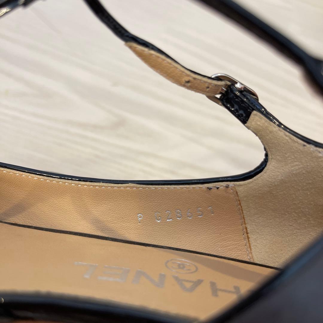 シャネル CHANEL G28651 フラットシューズ 35 1/2C