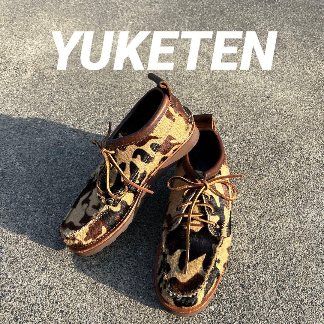 完売品 USA製 YUKETEN 革靴 ハラコ アニマル柄 迷彩柄 GEORGE COX（ジョージコックス） スキップトン 8961 メンズ レディース