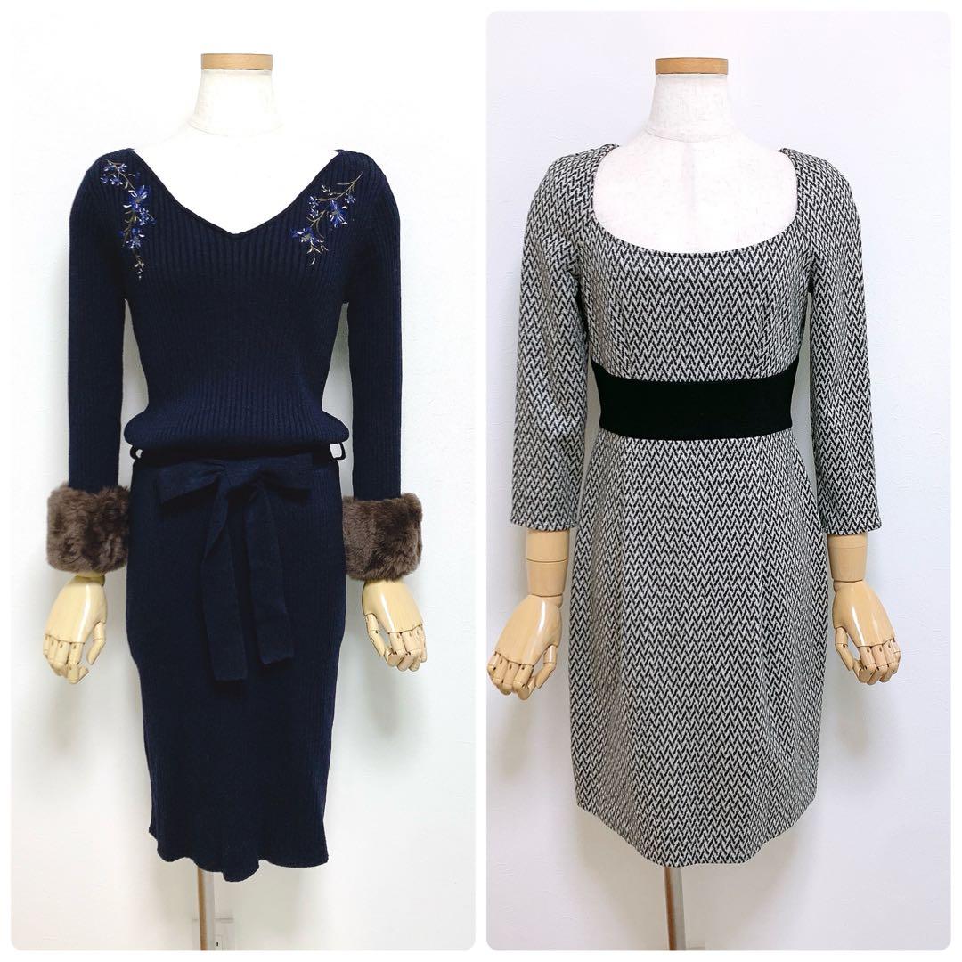【れいこ✨】2点おまとめ❤️ MAX＆Co.✨サイズS✨ウールワンピース MERCURYDUO（マーキュリーデュオ） ワンピース 2WAYシアーチェック