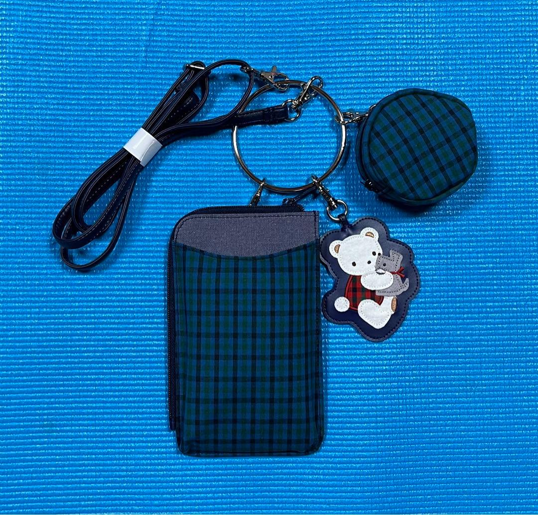 ファミリア スマホショルダー ショルダーポーチ チャーム ショルダー