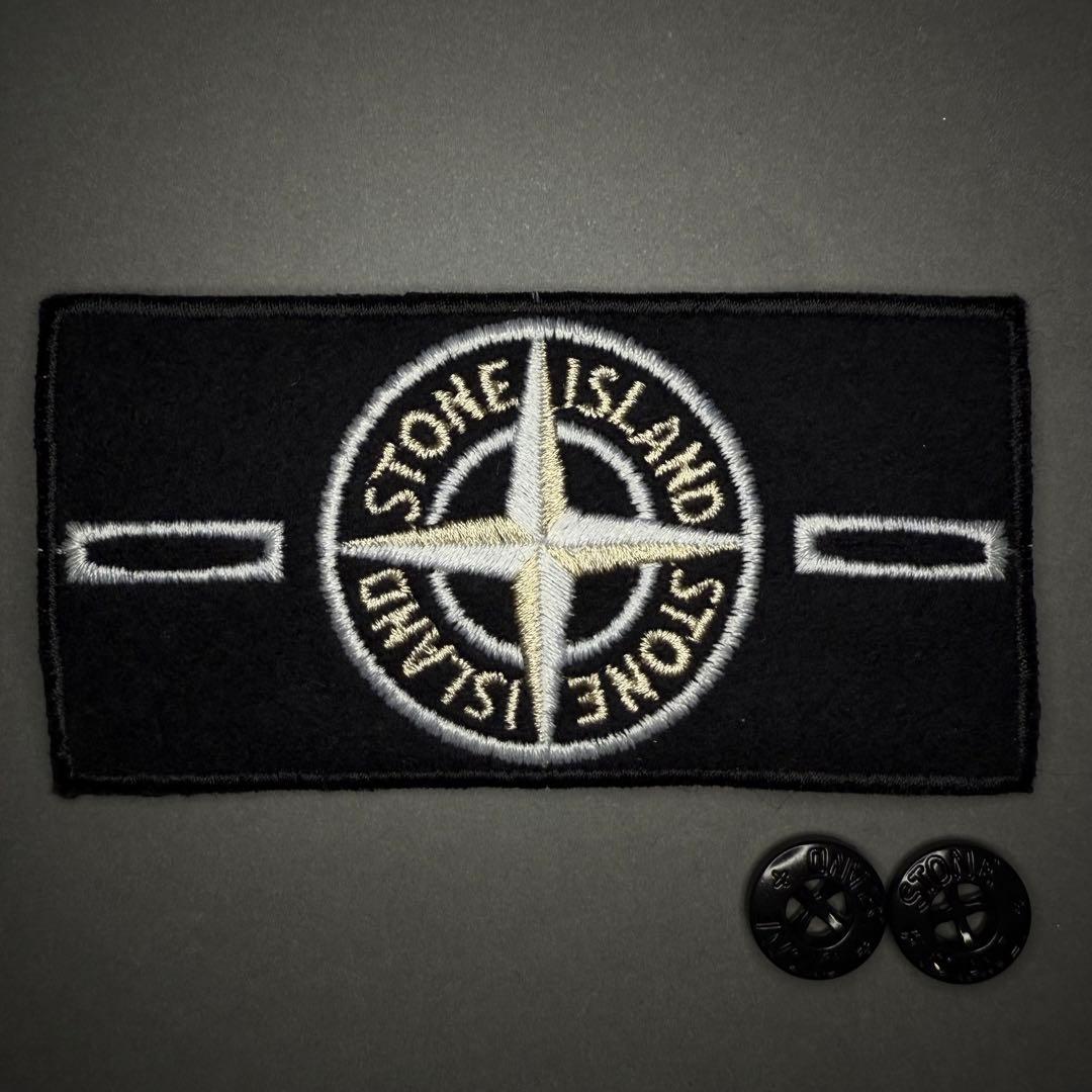 STONE ISLAND ストーンアイランド タグ ワッペンボタン付き 白 - メルカリ