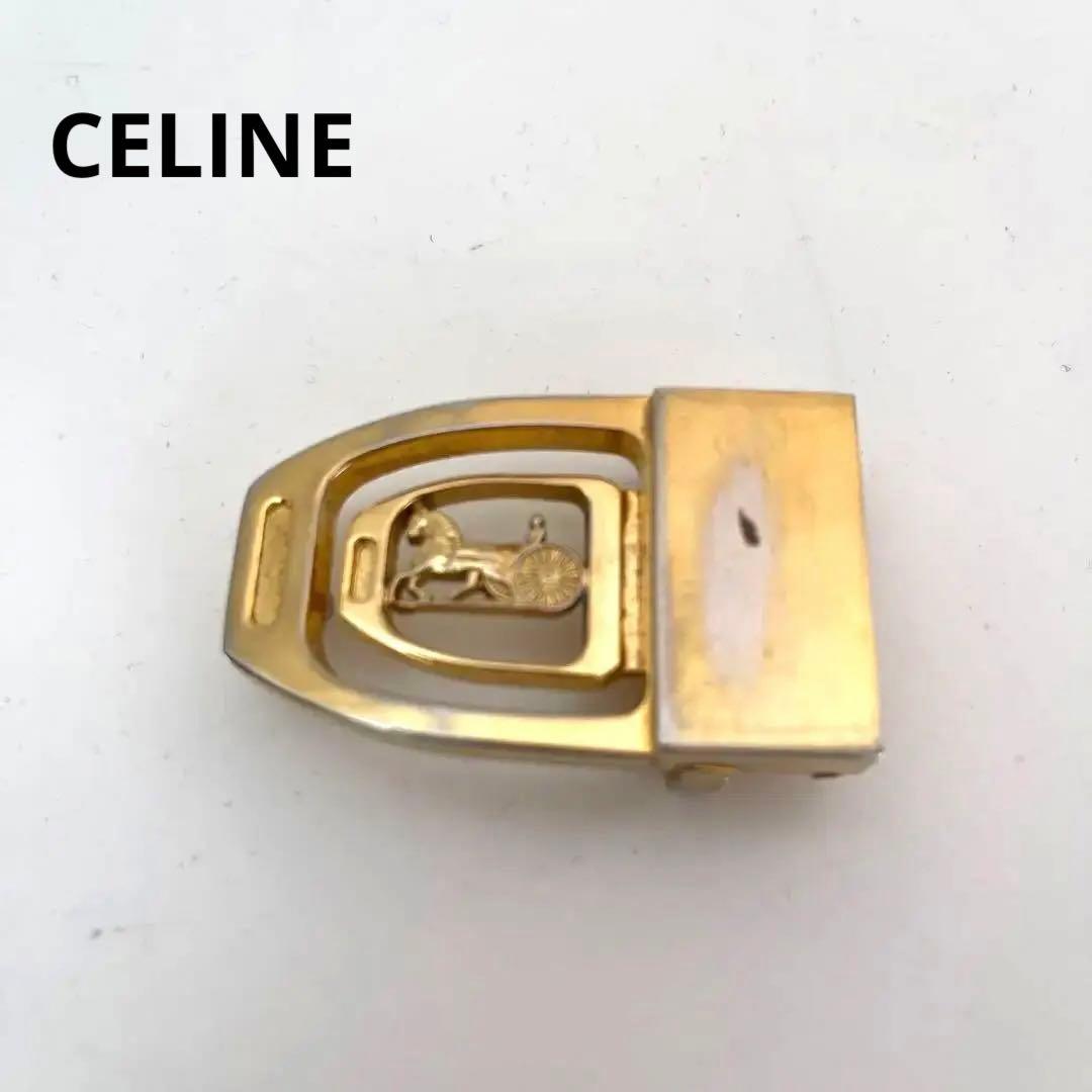 セリーヌ CELINE ベルト バックルのみ ゴールド 馬車 イタリア - メルカリ