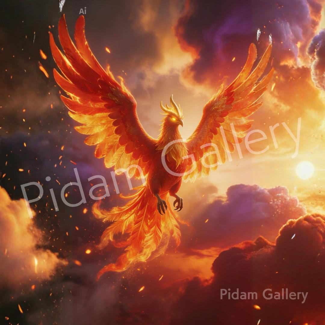 鳳凰 永劫の炎 2L 受注印刷 アート【D003】 - メルカリ