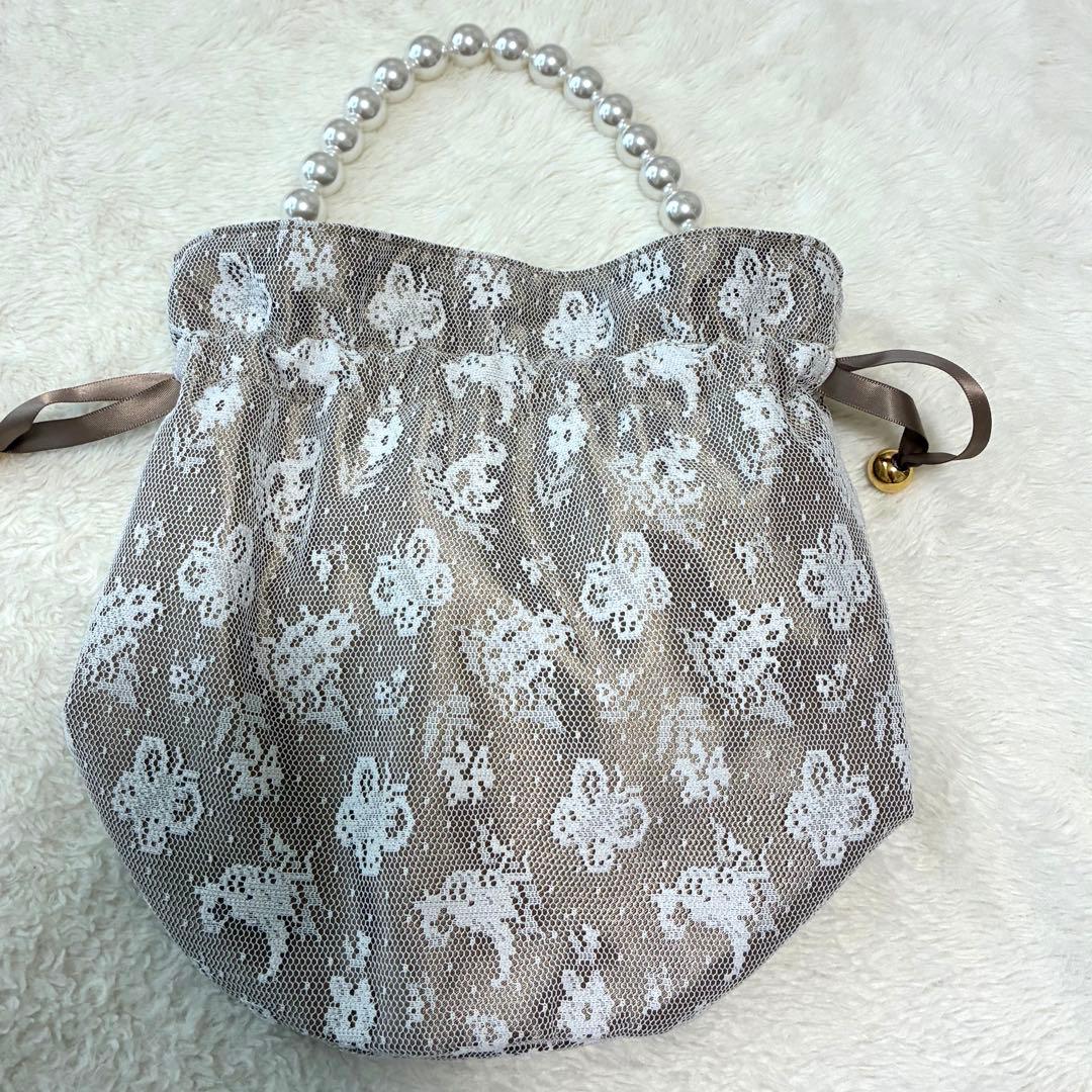 FEILER フェイラー ハイジ レース 巾着バッグ ベージュ お値下げ不可