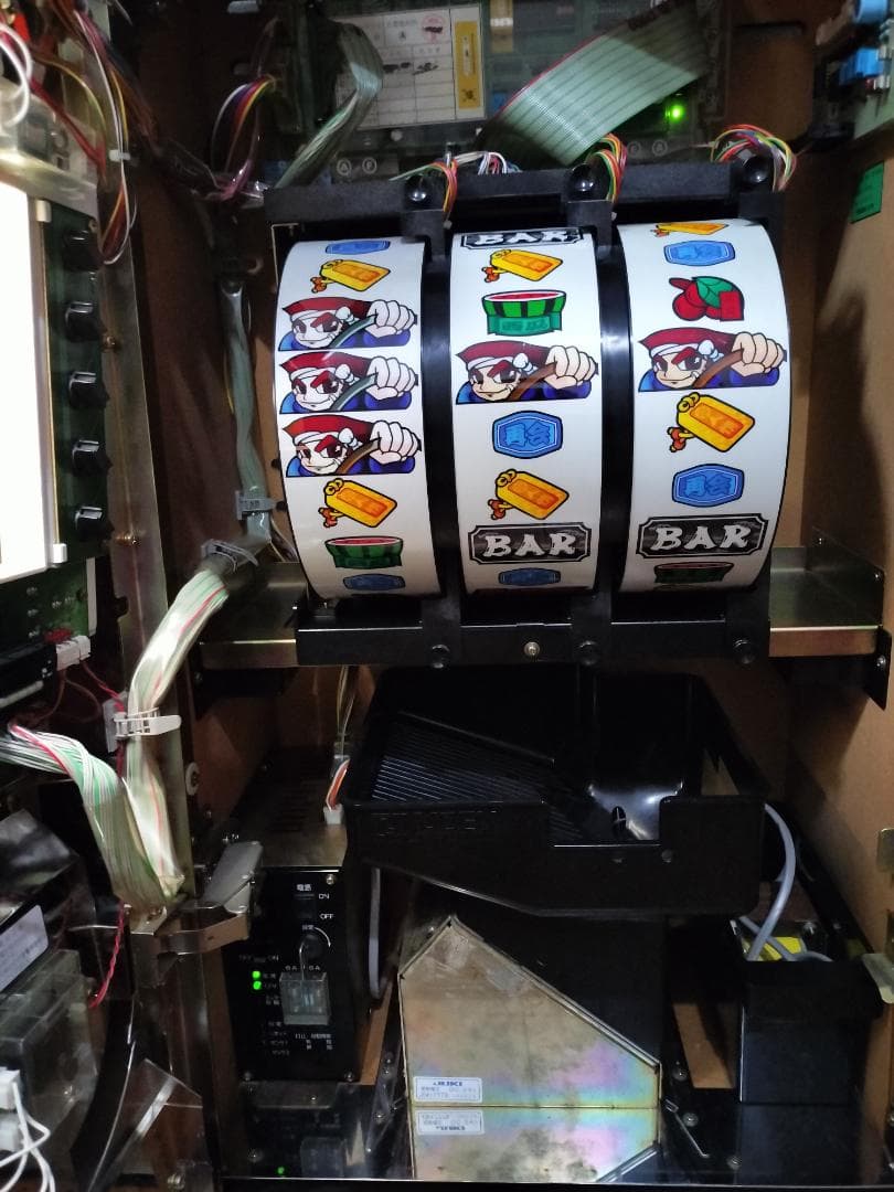 パチスロ実機】ロデオ☆ギンギン丸【オートプレイ付コイン不要機付】4