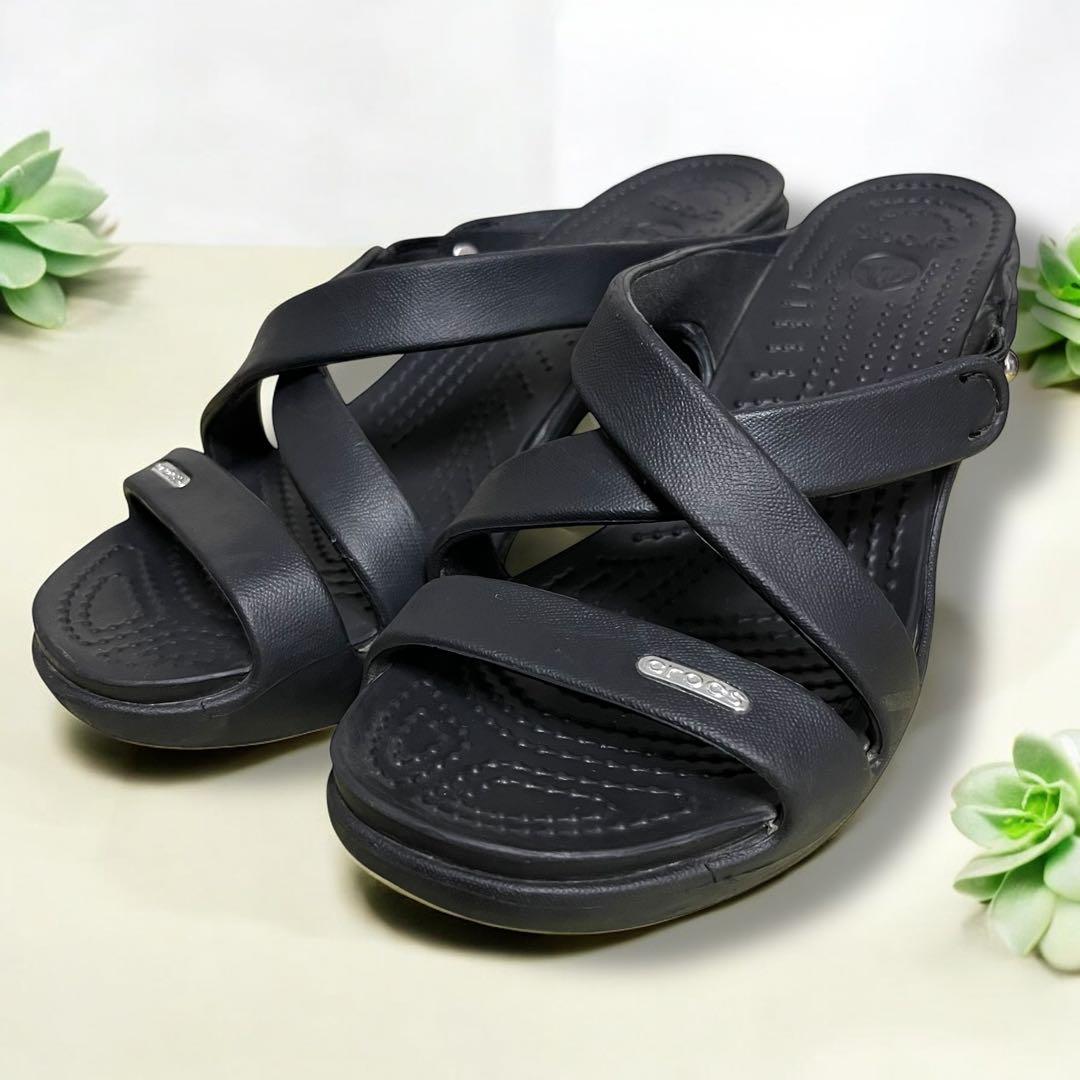 crocs クロックス 廃盤 サイプラス ヒールサンダル ミュール ブラック