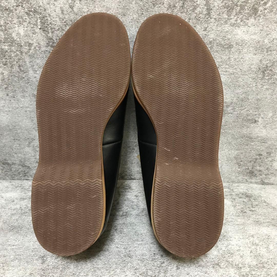 【未使用】バーバリー ロンドン モカシン レザーシューズ 25.5cm ブラック