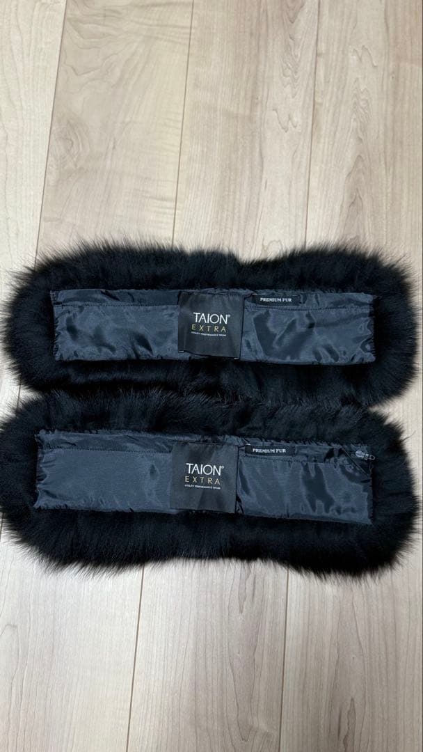 TAION 半袖ファーパーツ プレミアムフォックスファーブラック