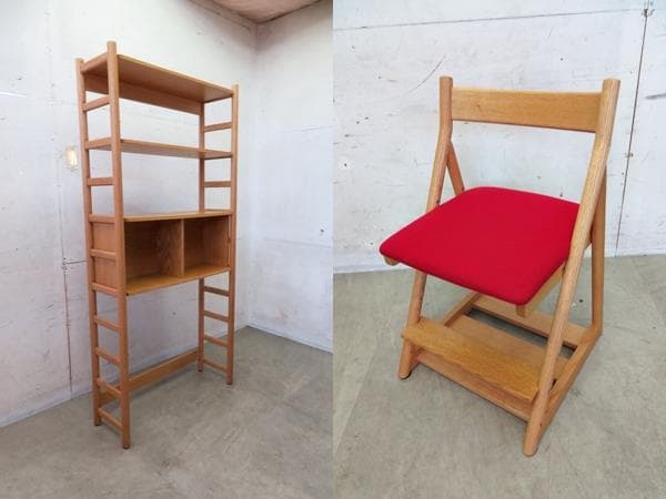 展示品□アクタス□日進木工□RIPIA2□ナチュラル□オーク材□学習机