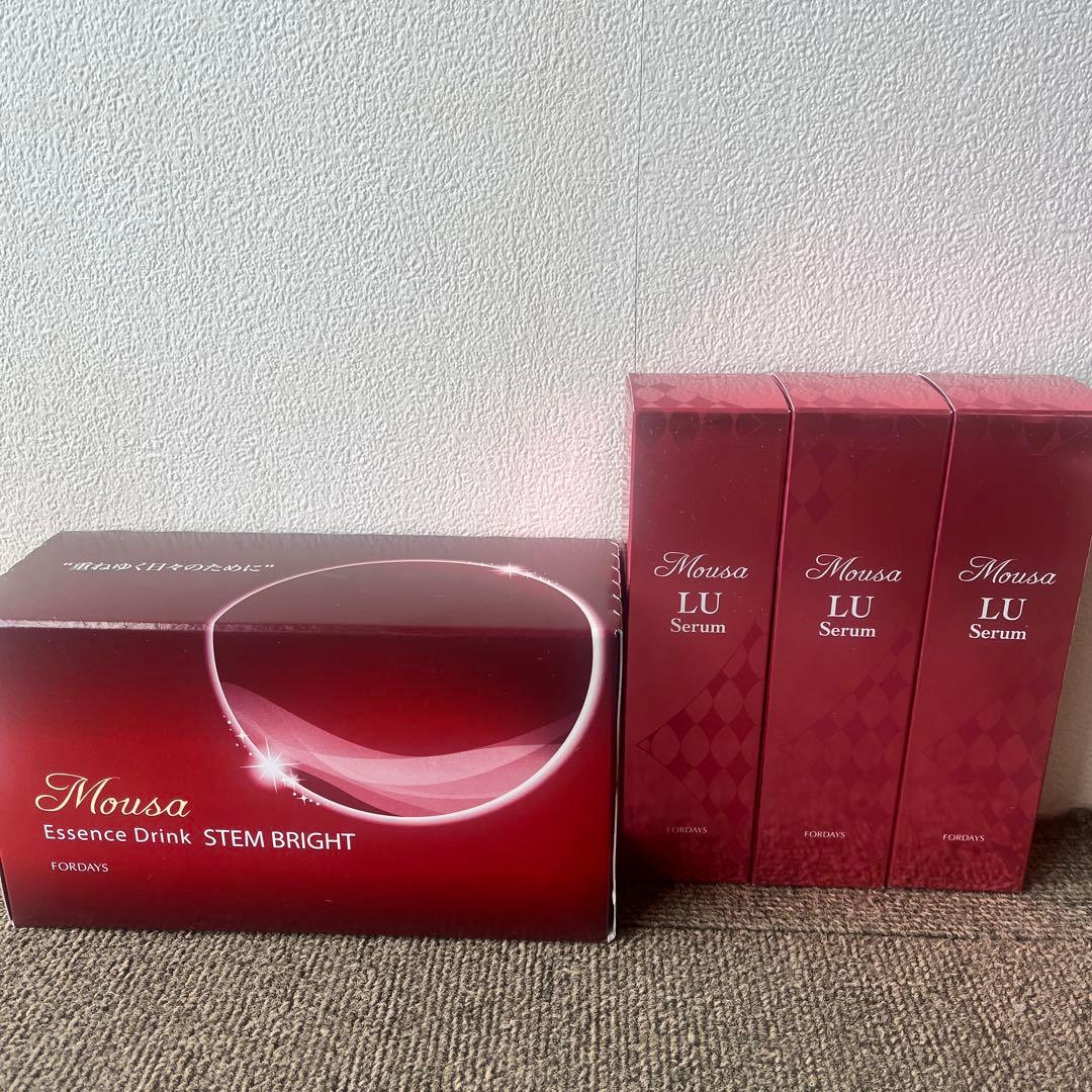 Mousa LU Serum & STEM BRIGHT セット フォーデイズ ムーサ LU・セラム tia ムーサLUセラム 美容液 5g x10本