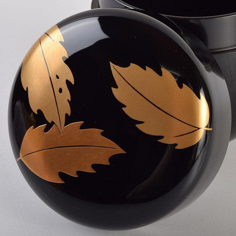 茶道具 道場宗廣作 柊蒔絵 中棗 共箱 C 8895