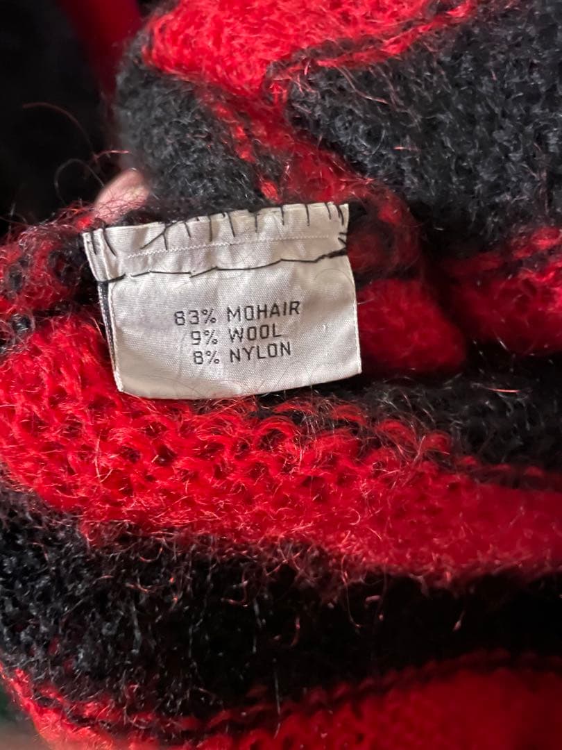 カートコバーン hello？赤黒ボーダー モヘア ニット ナンバーナイン