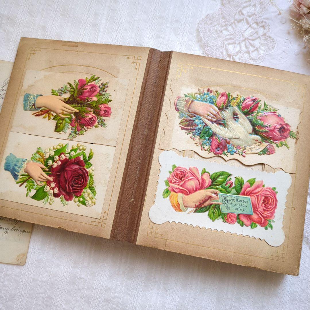 激レア 1900年初頭 コーリングカード コレクション本 クロモス 洋書 古書 激レア 1900年初頭 コーリングカード コレクション本 クロモス 洋書