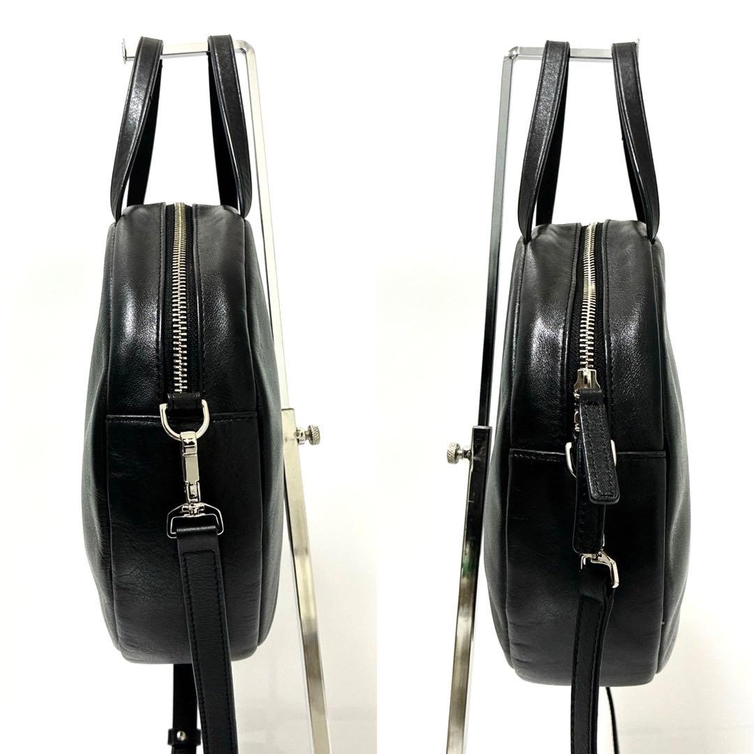 美品 アニエスベー マリオン 2way サークルバッグ ハンド 黒 www