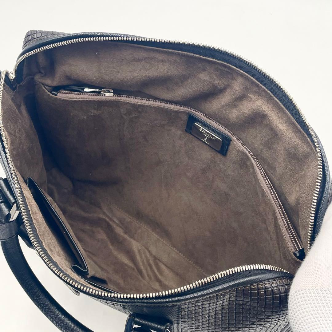 未使用級】セラピアンエクストラスリムブリーフケース 2way メンズ A4