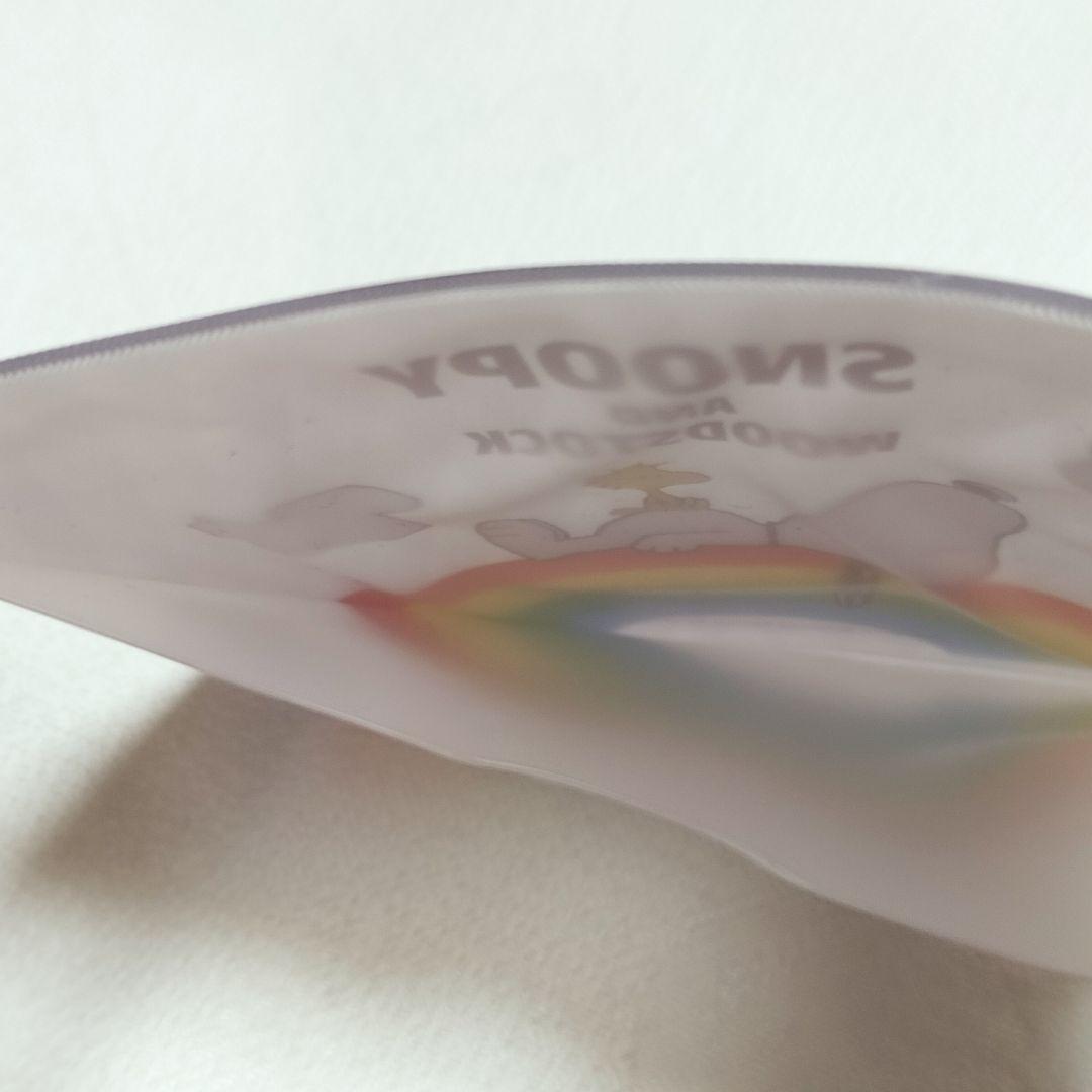 激レア 希少 スヌーピー クリアケース 収納 レトロ 虹