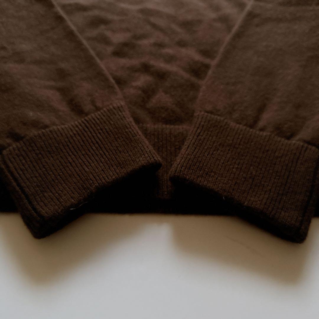 カシミヤ100✨イタリア製 Dominique France ハーフジップニット