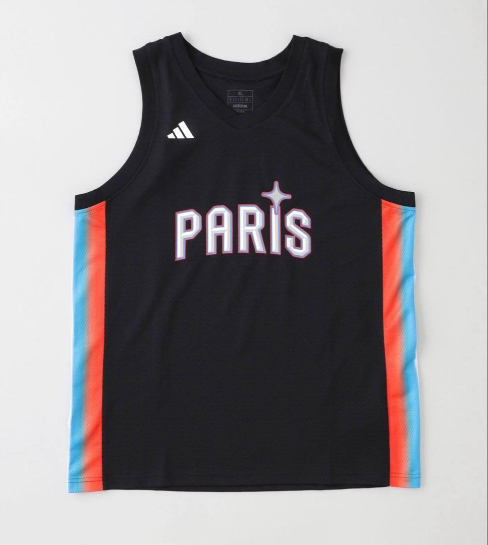 adidas PARIS ブラック タンクトップ XL adidas - アディダス ランニングタンクトップ ブラック XLサイズの通販