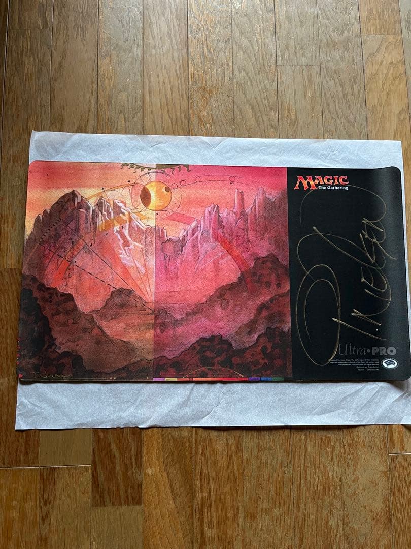 MTG プレイマット　グルランド　山　サイン入り guruランド プレイマット サイン入り MTG プレイマット Guruランド
