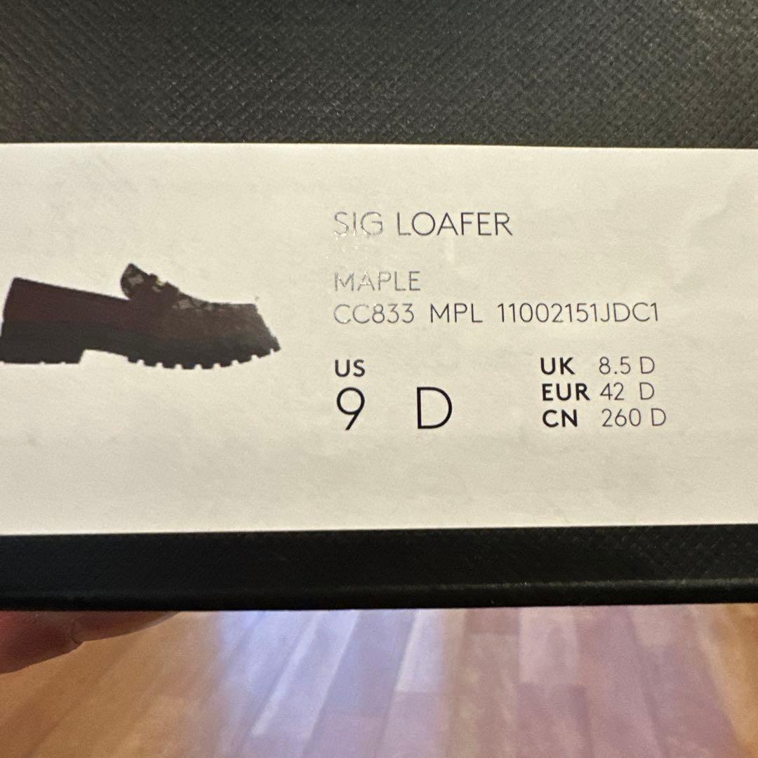 COACH メンズモノグラムローファー ブラウン 26.0cm