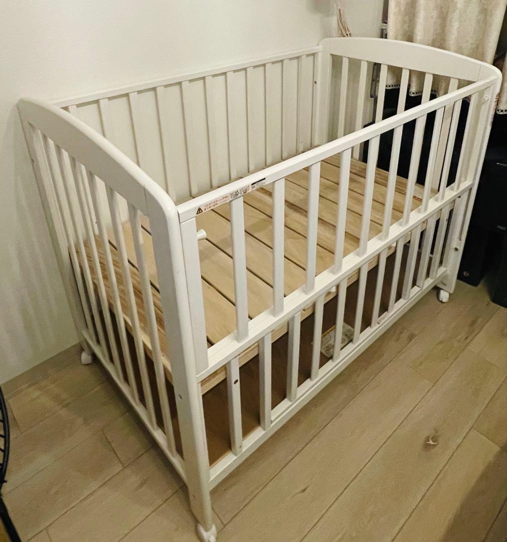 【KATOJI】カトージ　ベビーベッド　120×70cm 【2/20まで出品】 カトージ（KATOJI） ハイシートベビーベッド ナチュラル 02020 保証