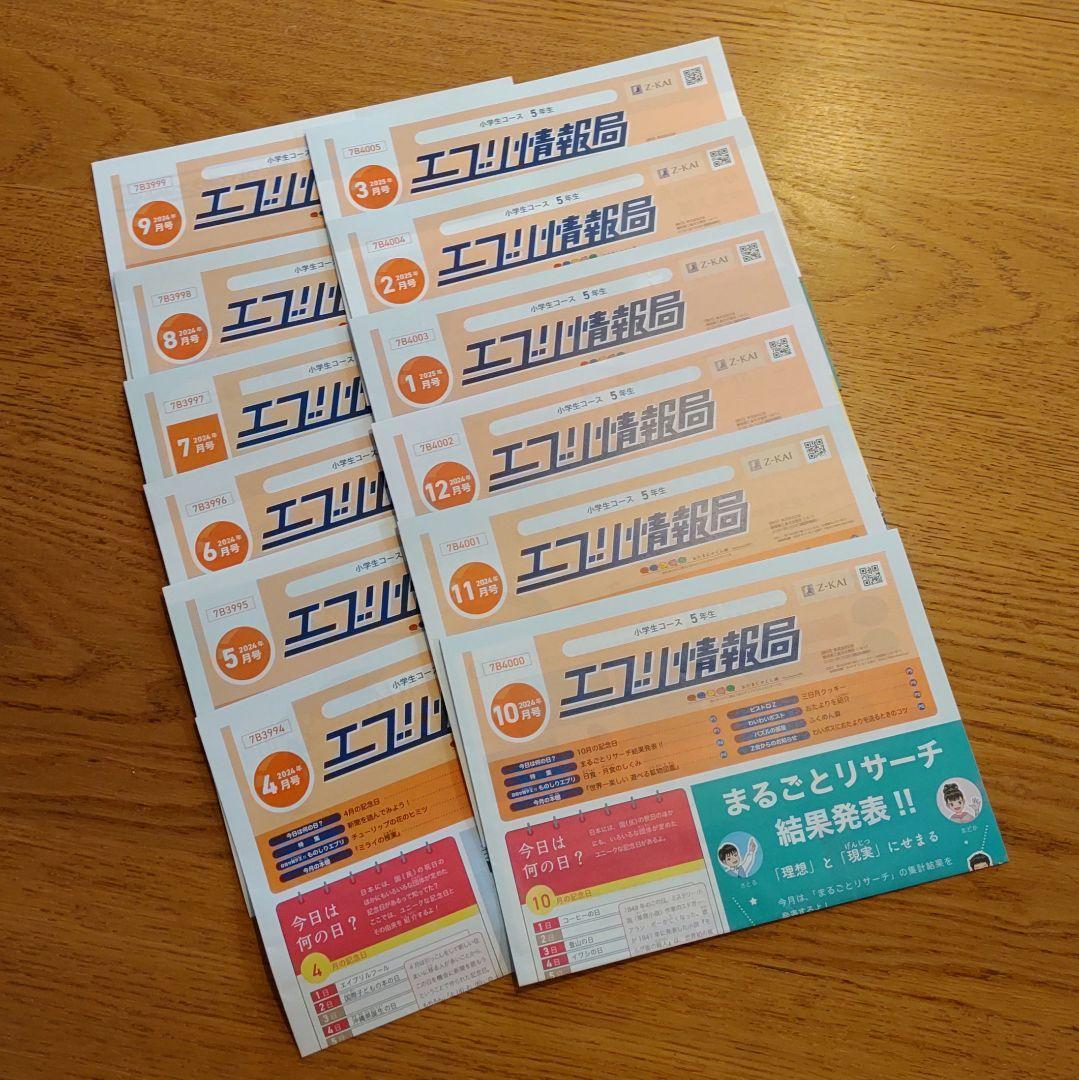 Z会 小5 エブリスタディ 2024年4月-2025年3月 最新版