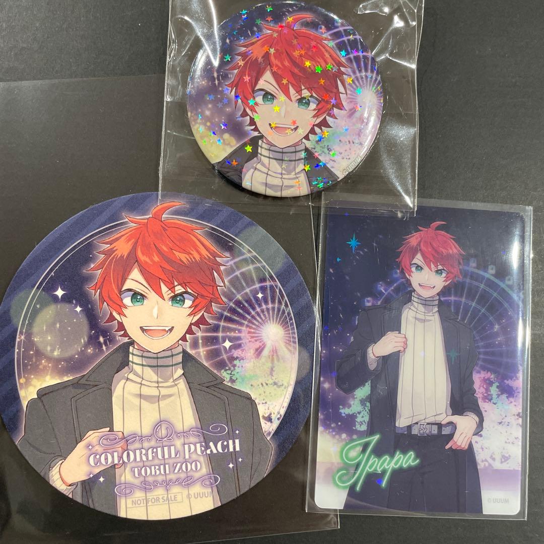 カラフルピーチ 東武動物公園 じゃぱぱ 缶バッジ クリアカード