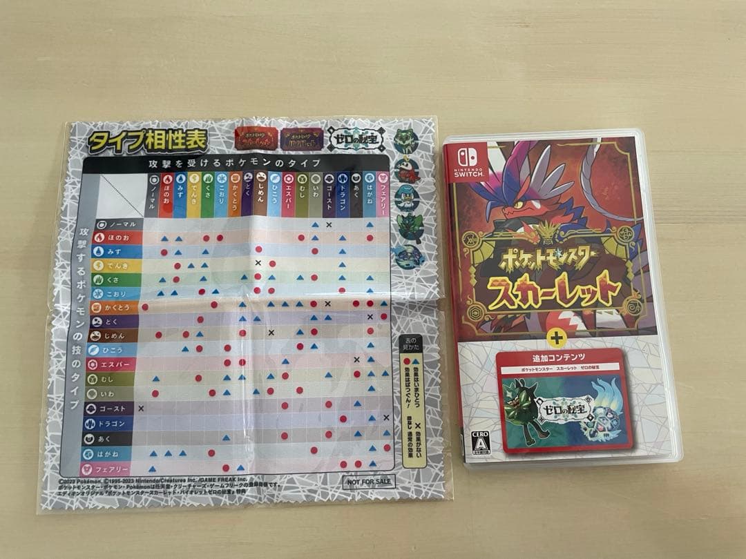 ポケットモンスター スカーレット + 追加コンテンツゼロの秘宝　タイプ相性表付き ポケモンSVのタイプ相性表🔍 DLC『碧の仮面』が配信開始！久しぶりに