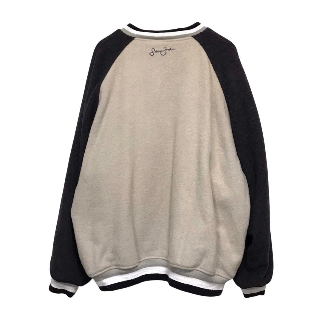 Sean john ショーンジョン フルジップウールスタジャン ワッペンロゴ