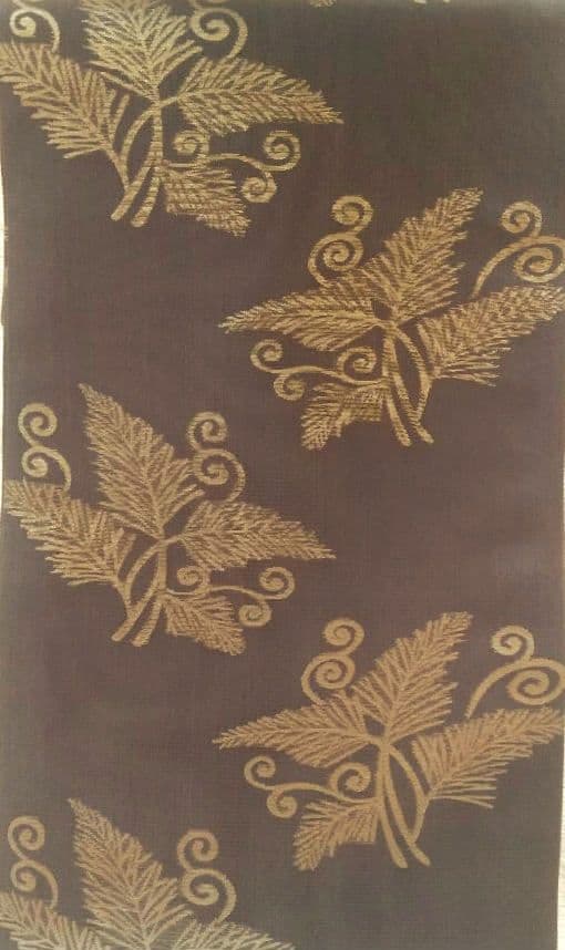 売約済】『 絽名古屋帯 松唐草 セピア色』『訳アリ！名古屋帯 花文様