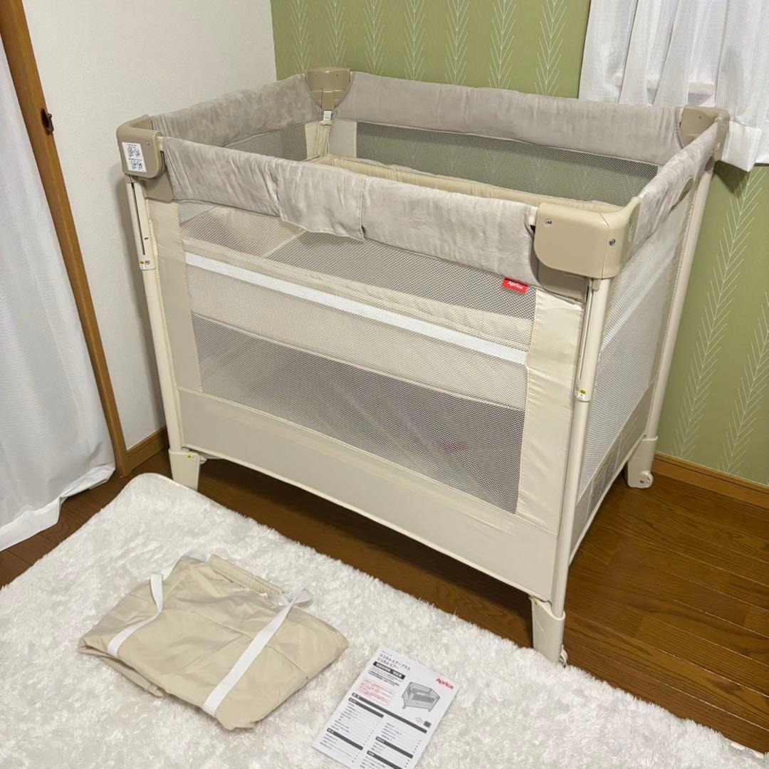 ＊美品＊アップリカ　ココネルエアープラス　AB ベビーベッド 楽天市場】ココネルエアープラスAB アップリカ 正規品 コンパクト