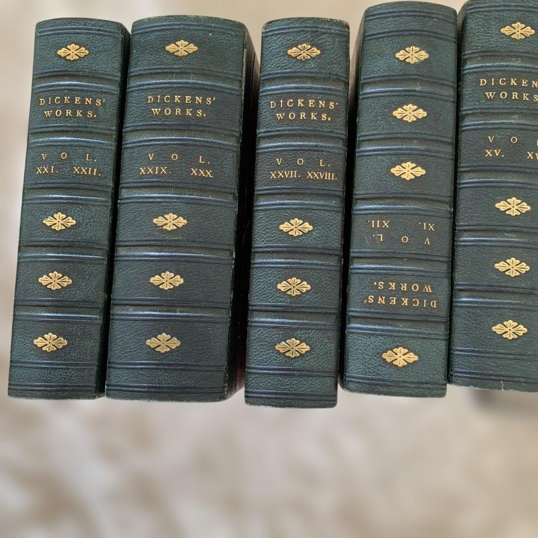 DICKENS' 全15冊セッ革装丁 チャップマンアンドホール1880年出版