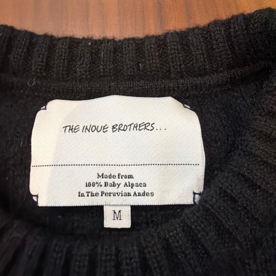 ザイノウエブラザーズ セーター BLACK サイズM Babyアルパカ100