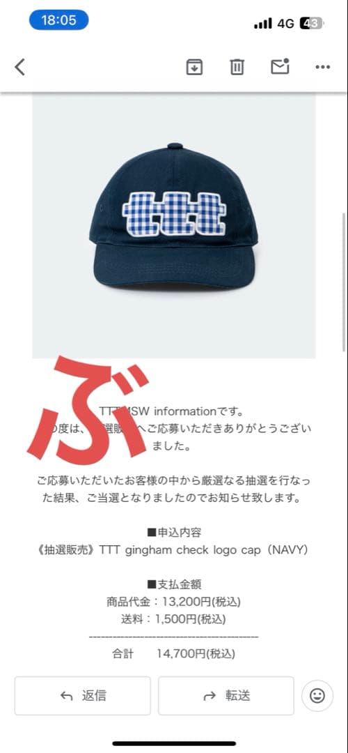 TTT gingham check logo cap ギンガムチェック キャップ - メルカリ