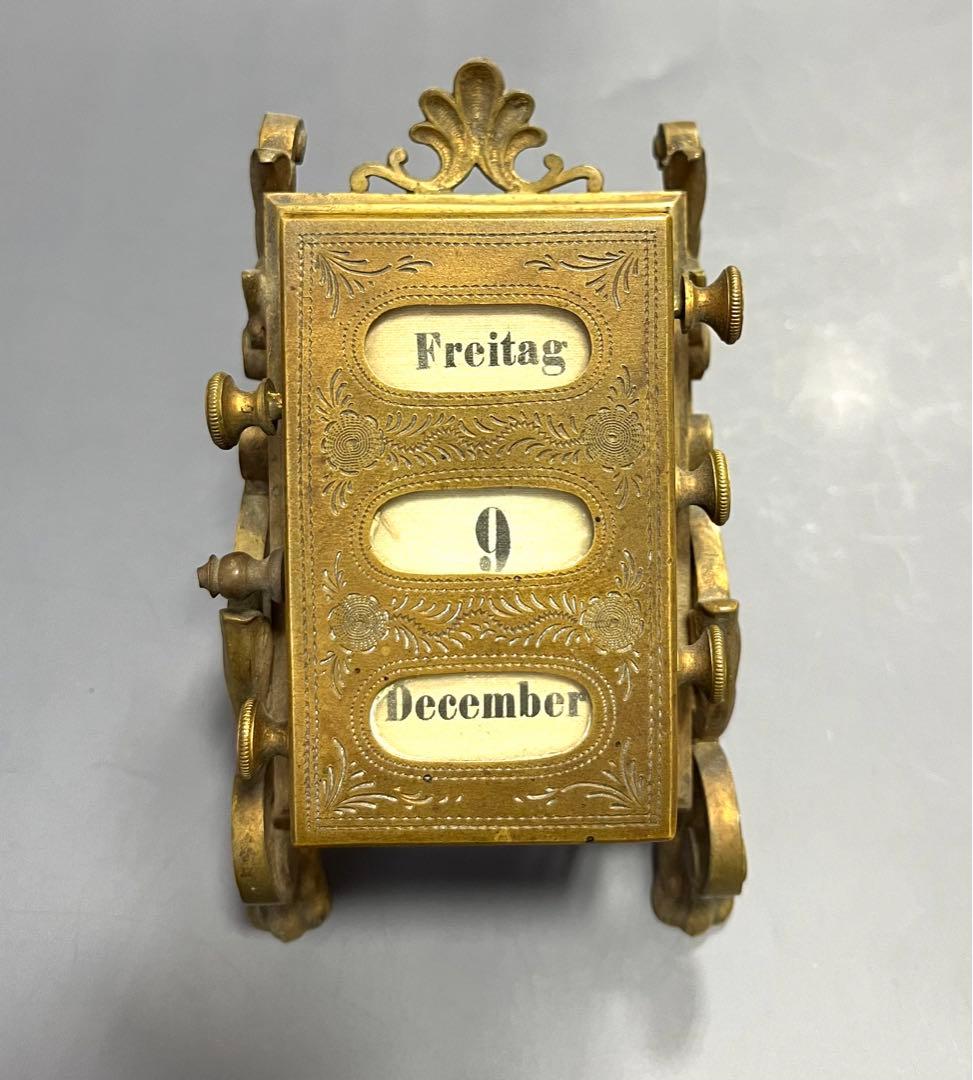 アンティーク 【卓上万年カレンダー】 ドイツ語 - メルカリ