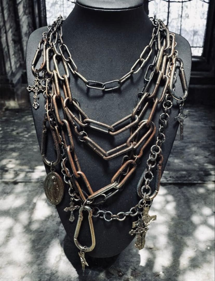 ☆1点物☆ジャンポールゴルチエ☆マルチチェーンクロスアンティーク