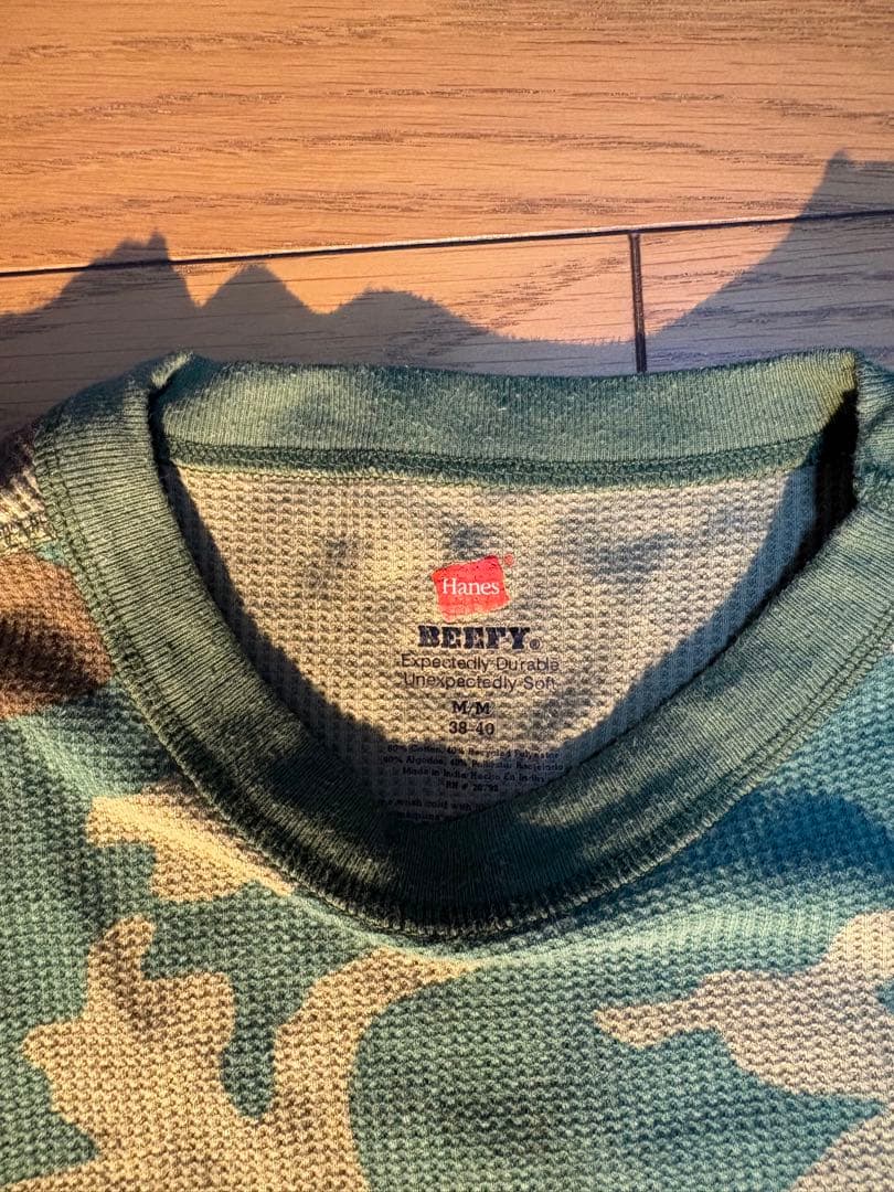 SUPREME Hanes カモフラージュ・迷彩カーキ サーマルロンT - メルカリ