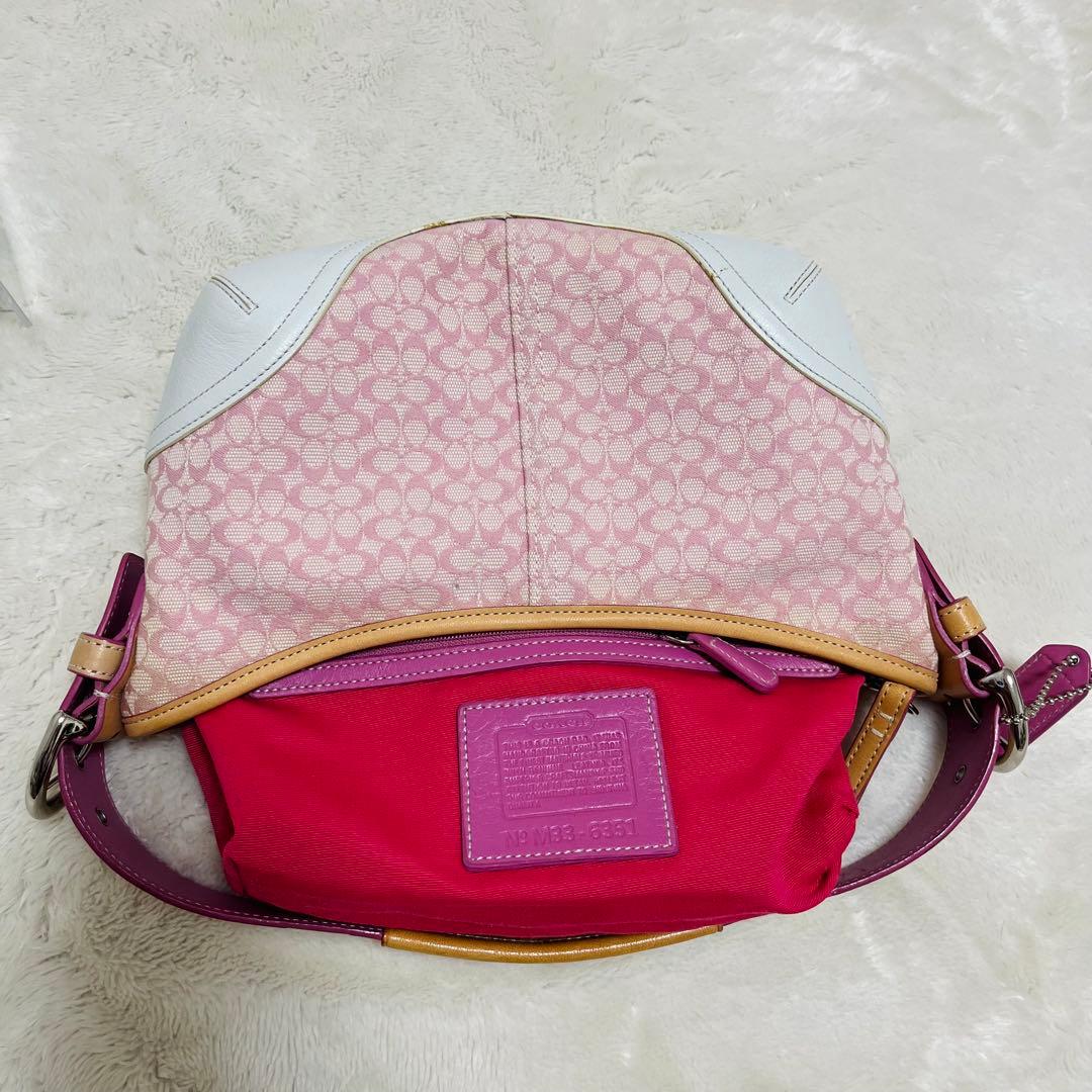 美品✨COACHコーチ アクセサリーポーチ 6351 シグネチャー 希少カラー