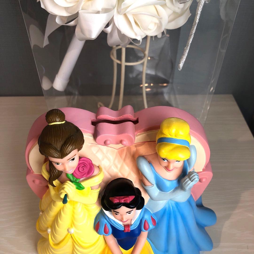 ディズニープリンセス貯金箱オブジェ置き物 白雪姫 美女と野獣ベル