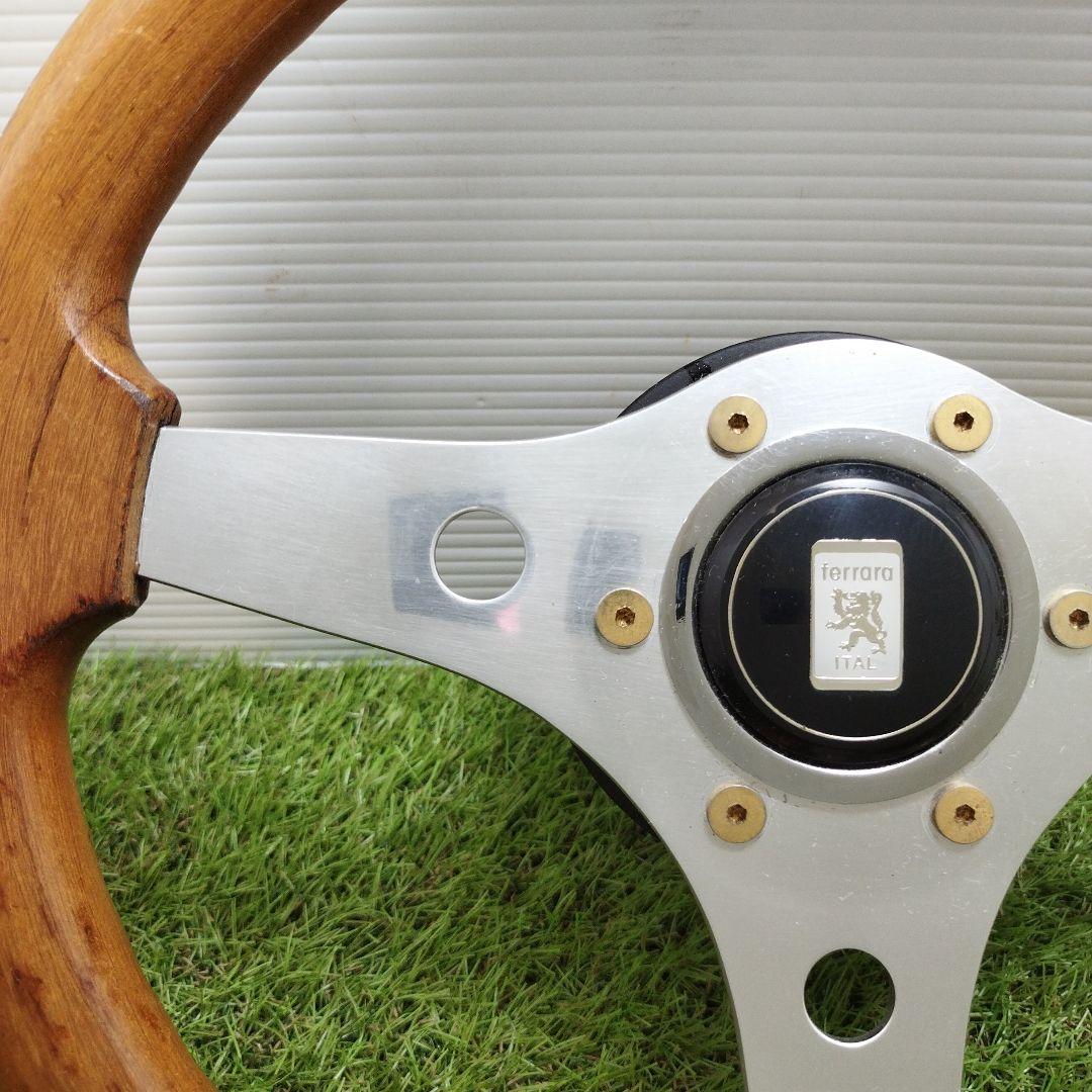 ウッドステアリング 小径 アンティーク飾りに （イタリア フェラーラ