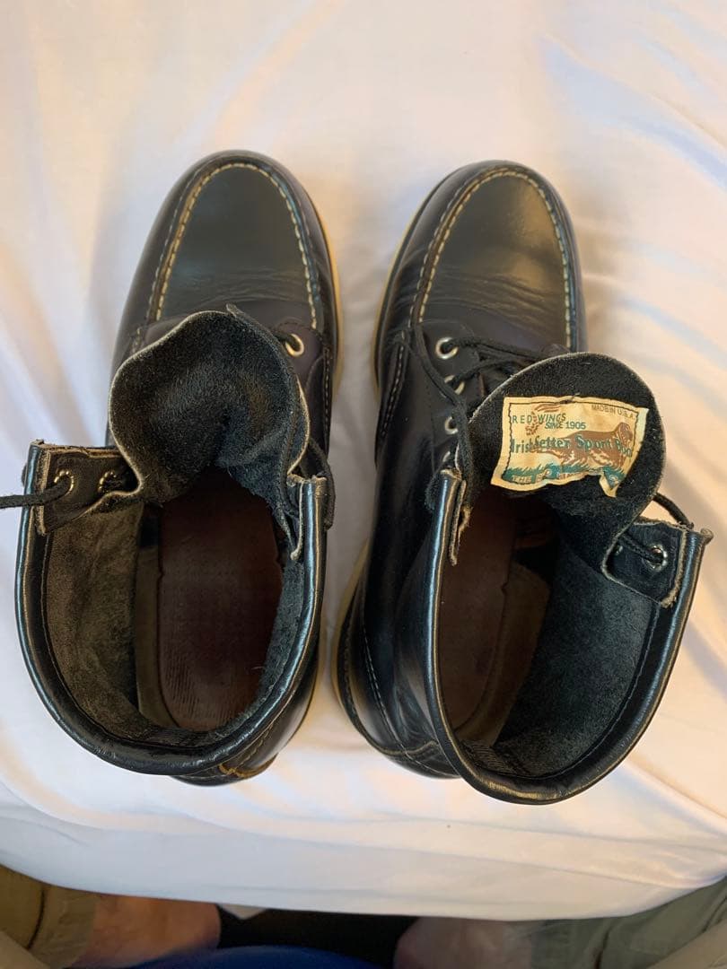 茶芯】レッドウィング8179四角犬タグアイリッシュセッター7E黒クローン