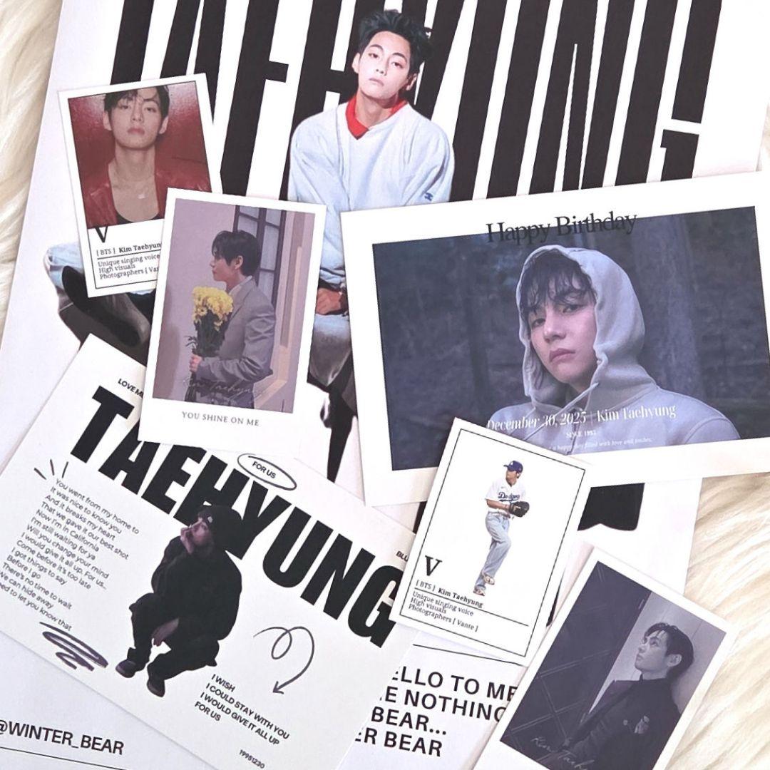 BTS V テテ 2025センイルカフェ ポストカード&トレカセット♡おまけ