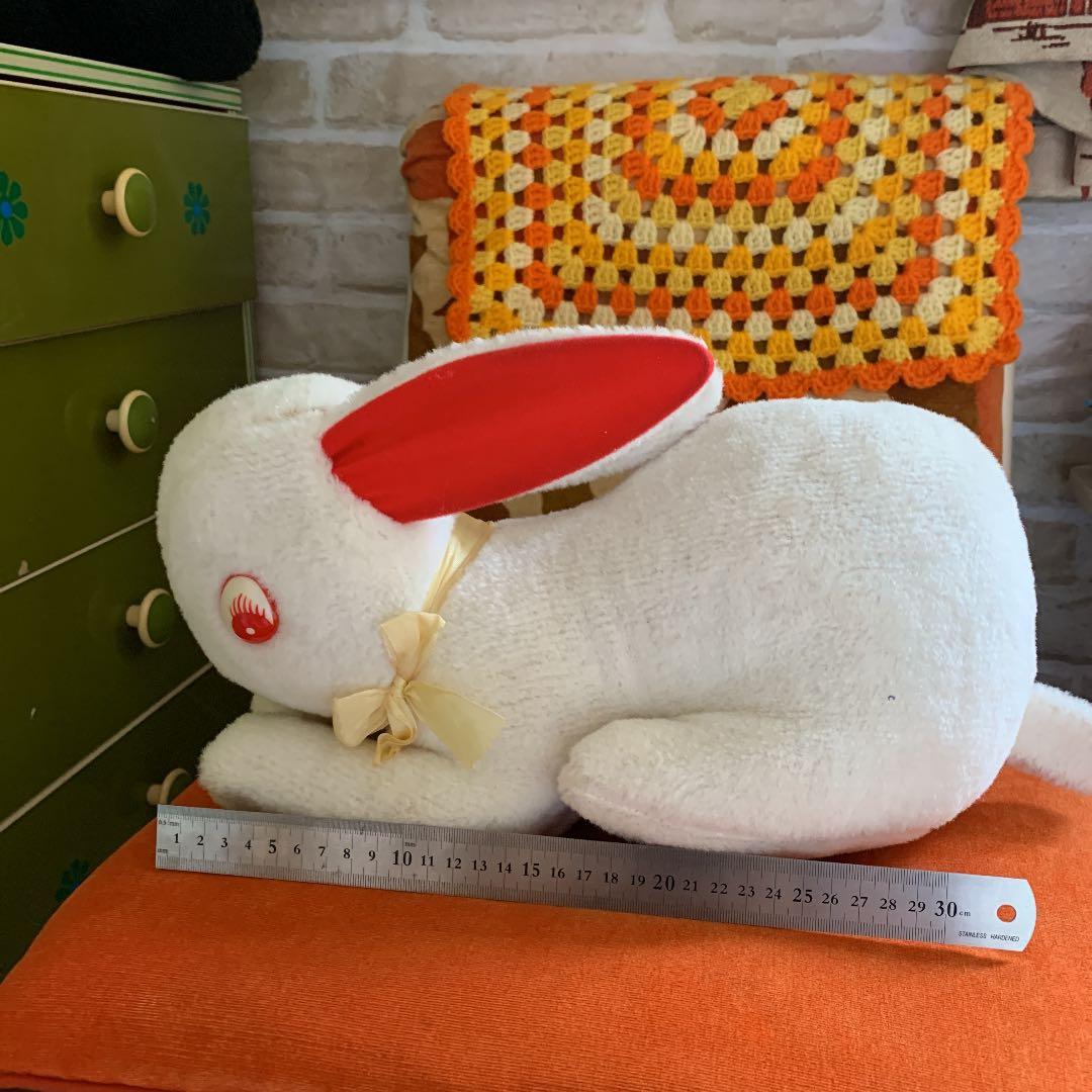 昭和 レトロファンシー レアぬいぐるみ 赤目ウサギ 70年代 ウサギ