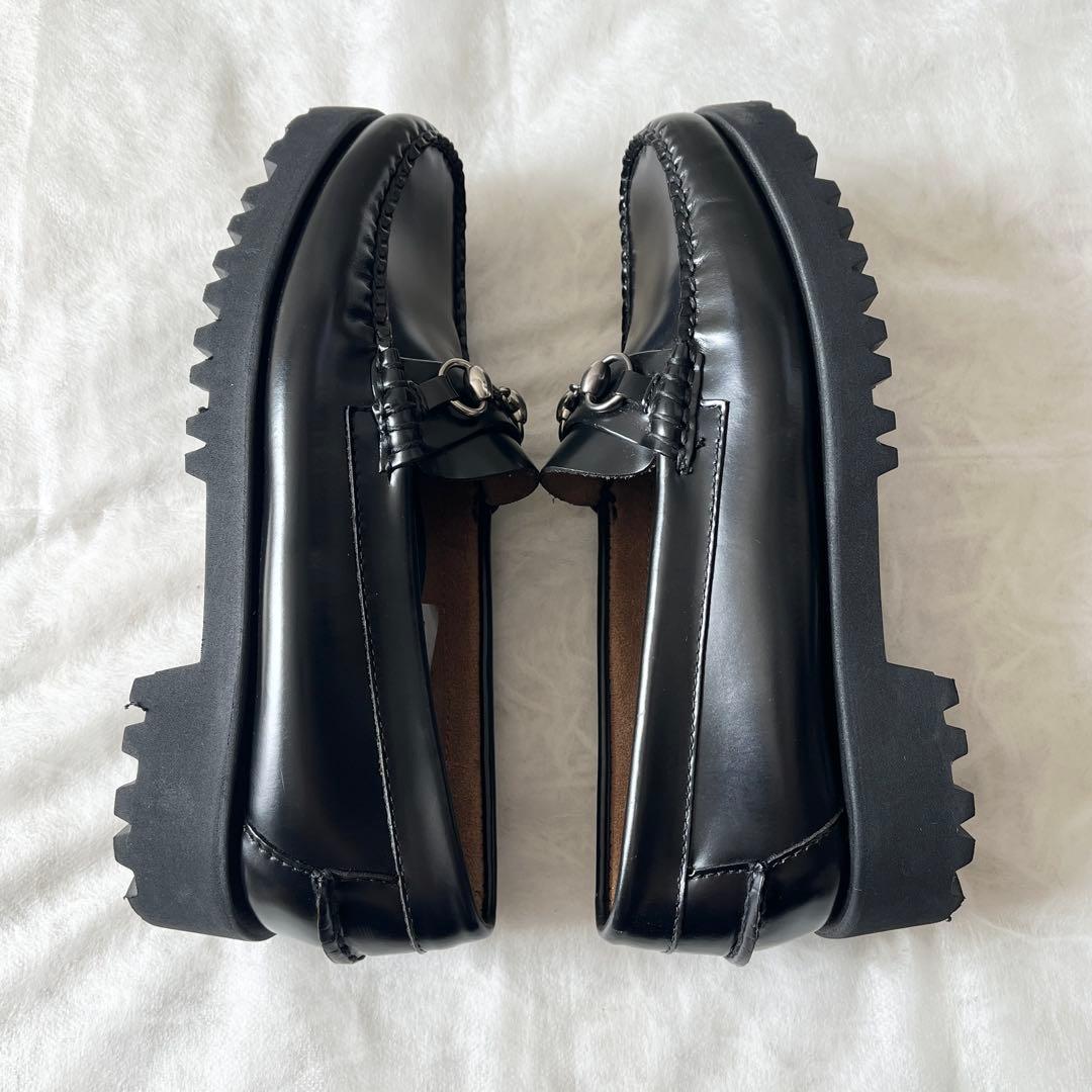 未使用級✨G.H.BASS ジーエイチバス　ビットローファー　レザー　ブラック