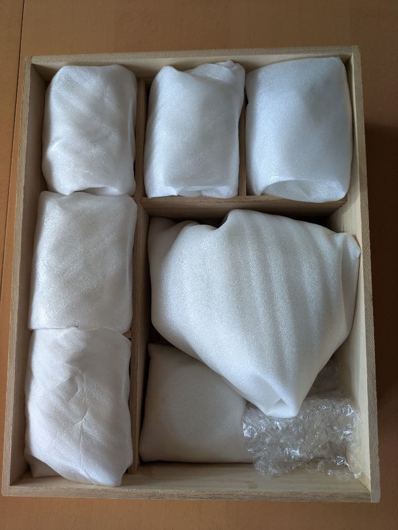 希少・未使用】人間国宝作品 井上萬二 白磁 蓋付湯呑5客＋急須 しおり